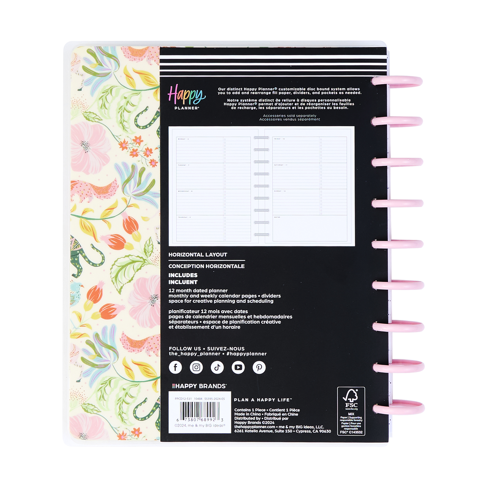 2025 Lush Linens Planner - Classic Horizontal Layout - 12 Months