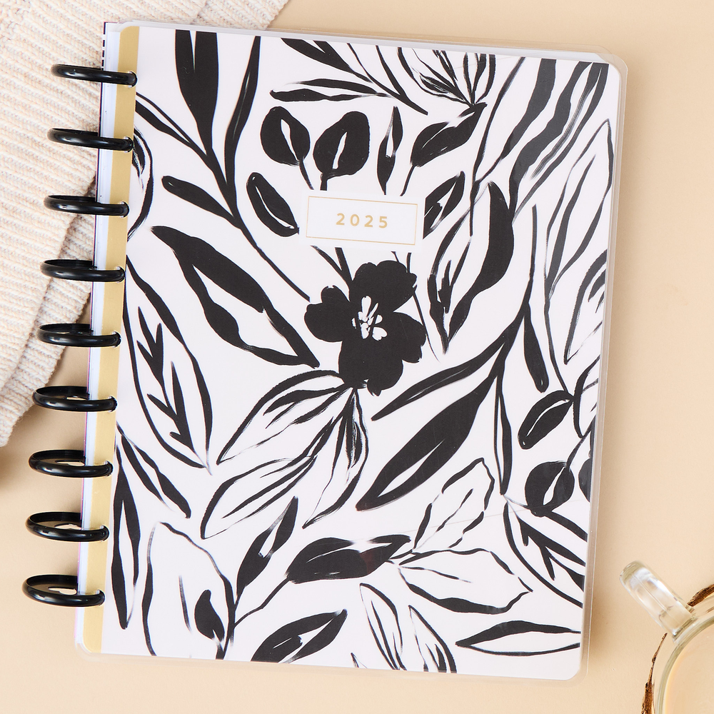 2025 Sketchy Florals Planner - Classic Vertical Layout - 12 Months