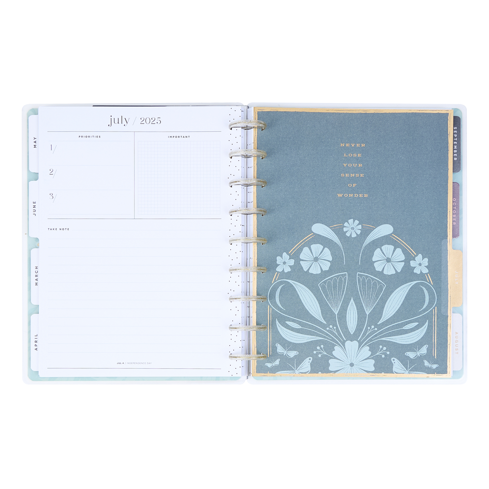 2025 Woodland Whispers Planner - Classic Horizontal Layout - 12 Months