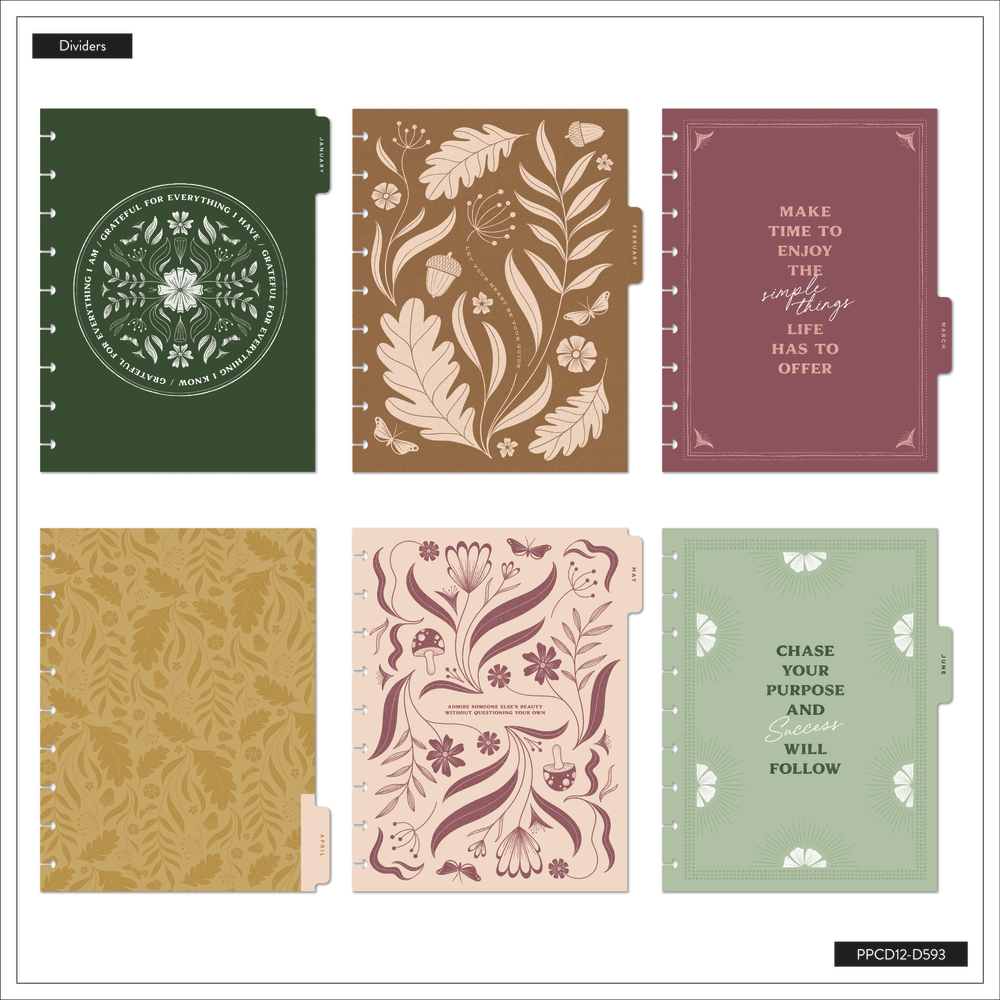 2025 Woodland Whispers Planner - Classic Horizontal Layout - 12 Months