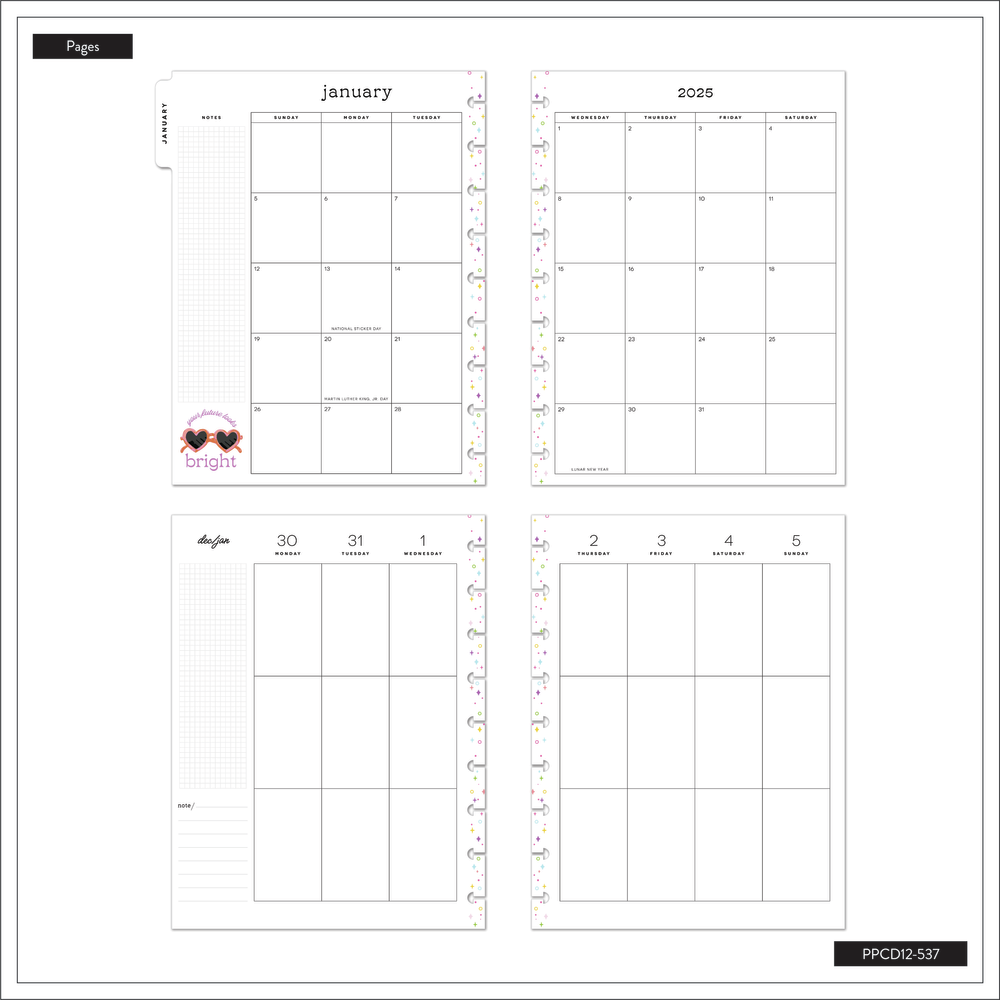 2025 Seasons of Joy Planner - Classic Vertical Layout - 12 Months