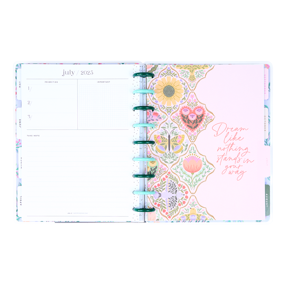 2025 Folk & Flora Planner - Classic Dashboard Layout - 12 Months