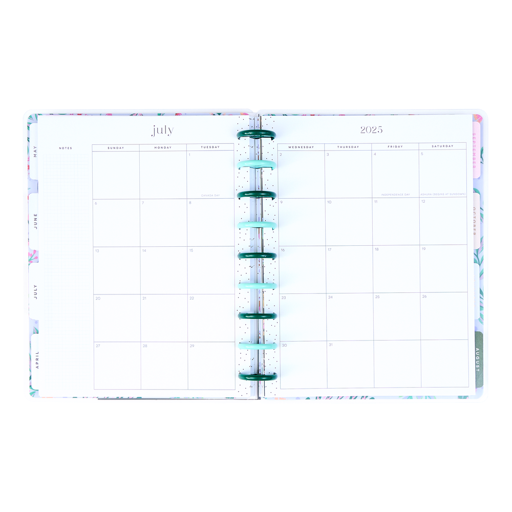 2025 Folk & Flora Planner - Classic Dashboard Layout - 12 Months