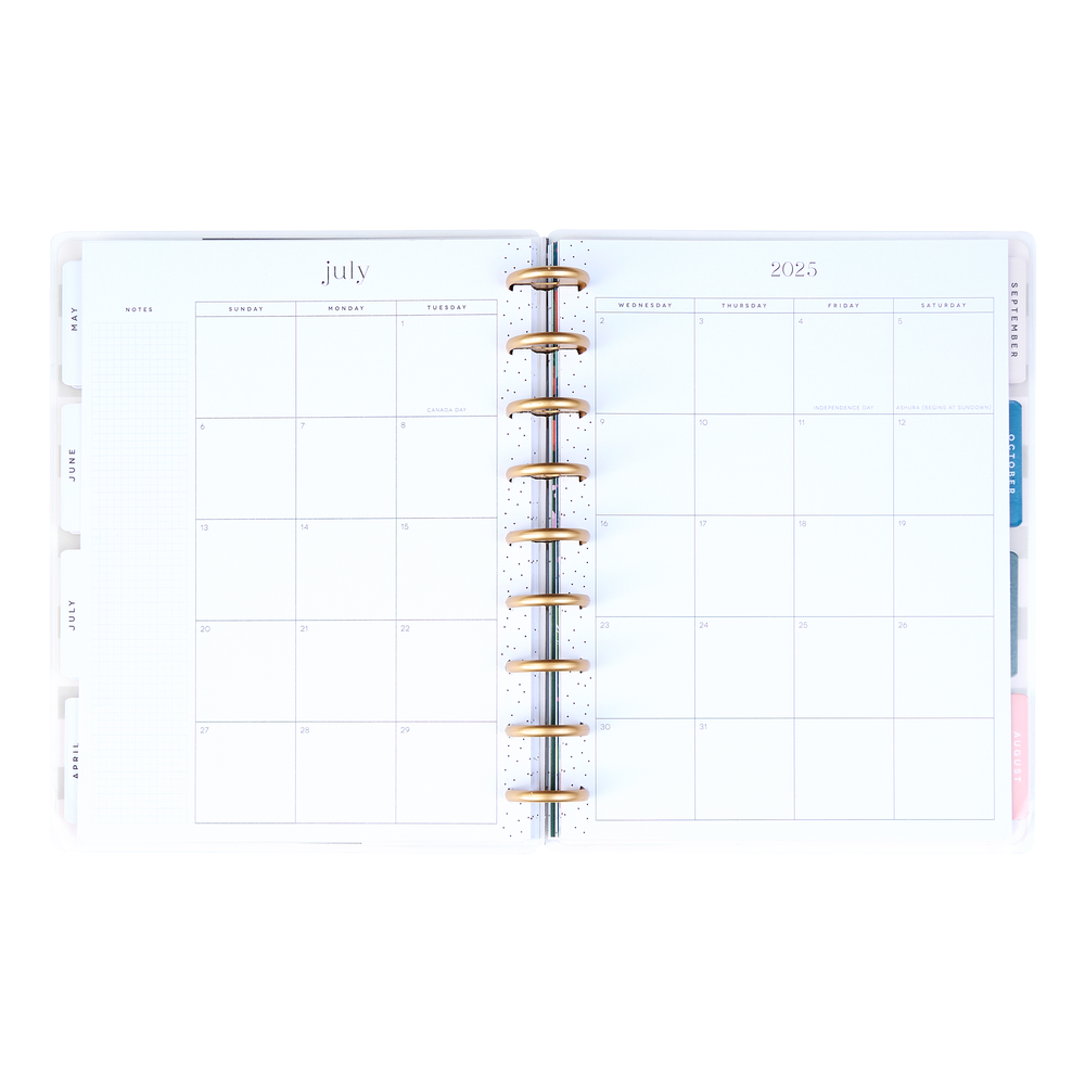 2025 Blooming Bouquet Planner - Classic Vertical Layout - 12 Months