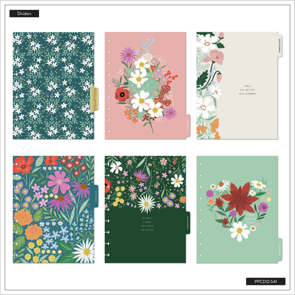 2025 Blooming Bouquet Planner - Classic Vertical Layout - 12 Months