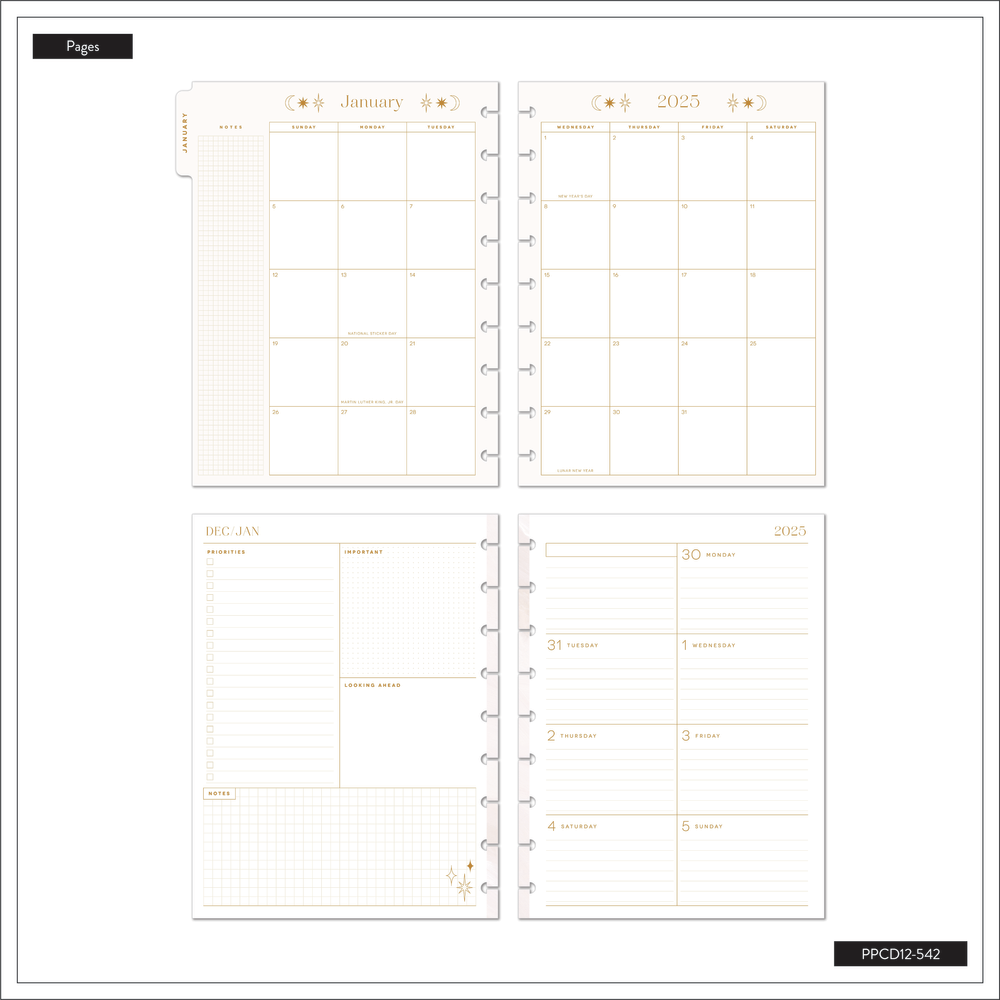 2025 Everyday Magic Planner - Classic Dashboard Layout - 12 Months