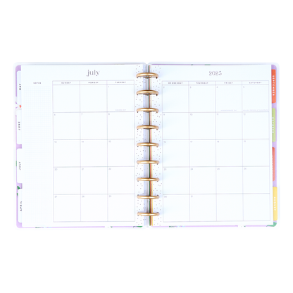 2025 Brilliant Blooms Planner - Classic Checklist Layout - 12 Months