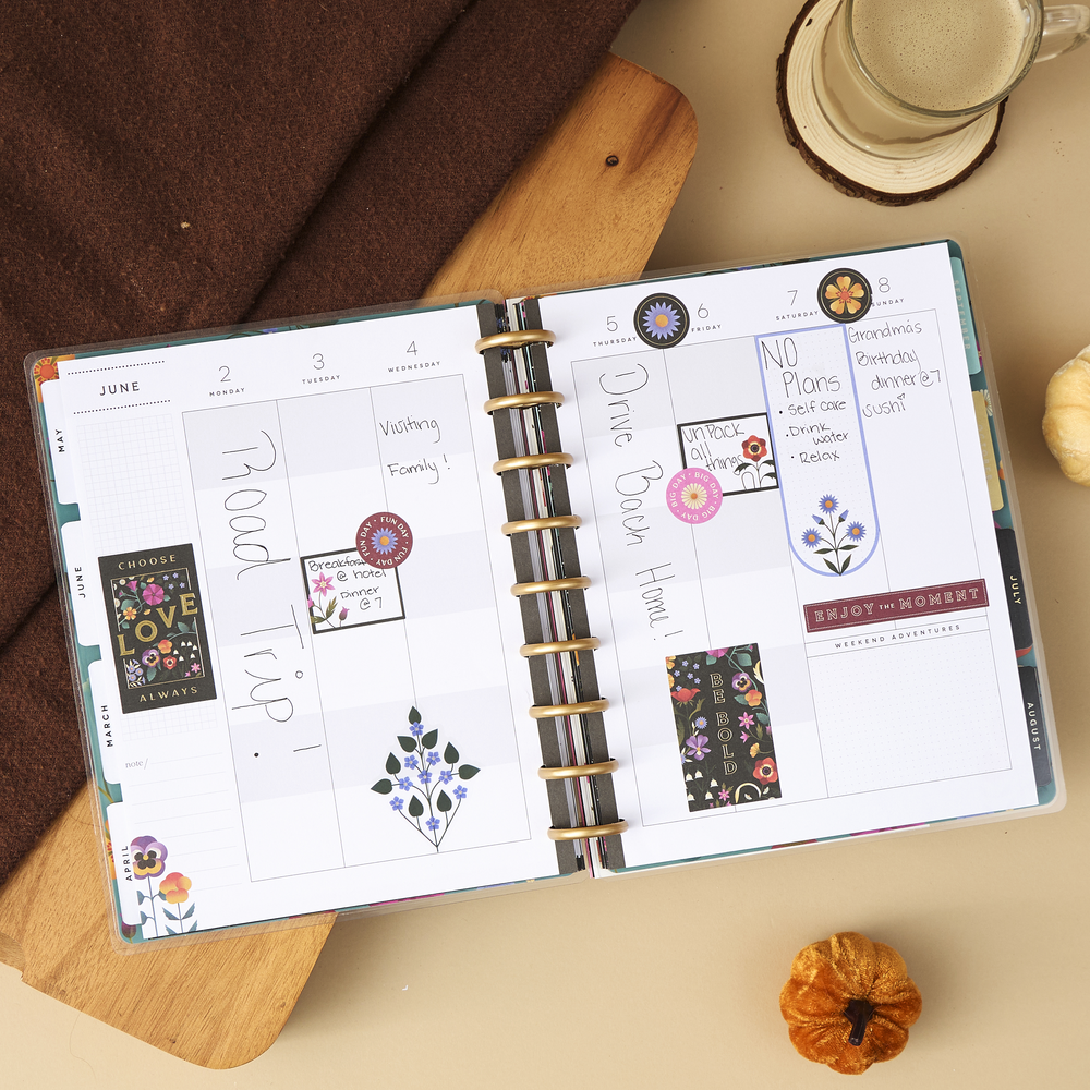 2025 Radiant Garden Planner - Classic Color Block Layout - 12 Months