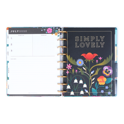 2025 Radiant Garden Planner - Classic Color Block Layout - 12 Months