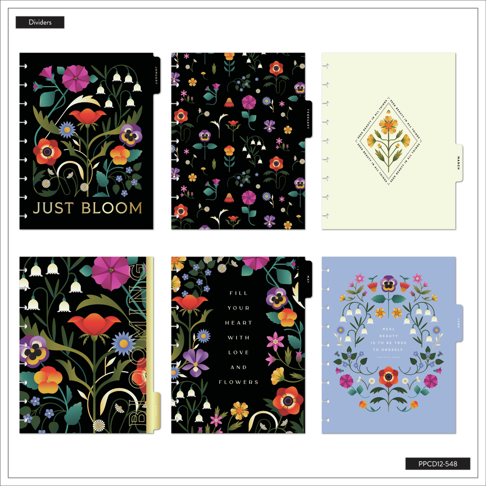 2025 Radiant Garden Planner - Classic Color Block Layout - 12 Months