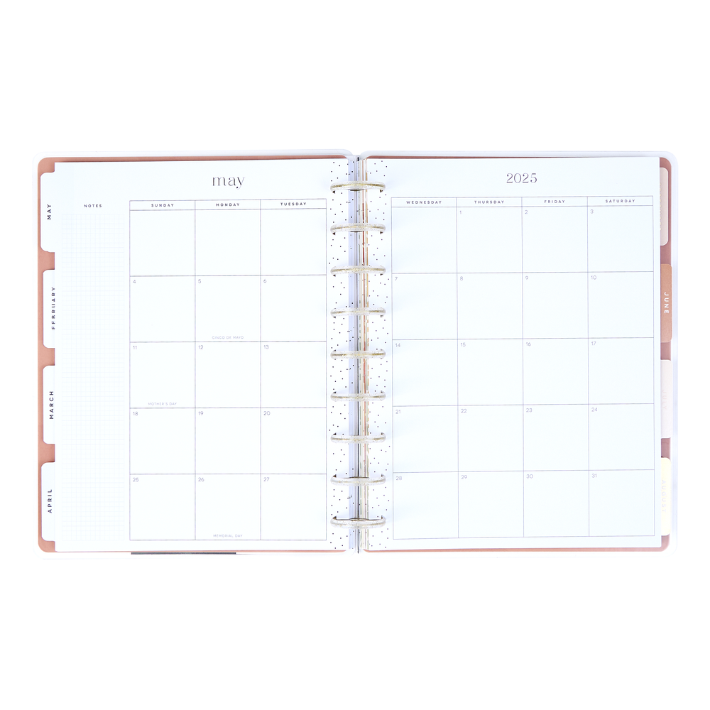 2025 Sunny Oasis Planner - Classic Vertical Layout - 12 Months