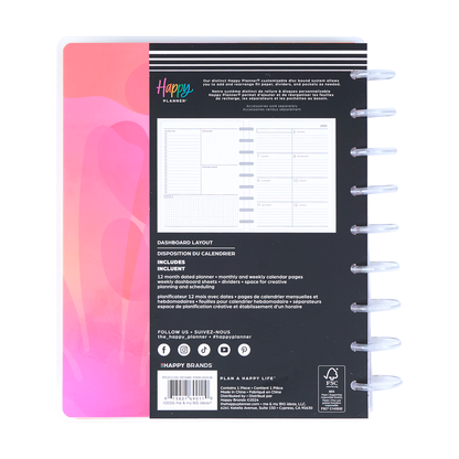 2025 Vivid Tropics Planner - Classic Dashboard Layout - 12 Months