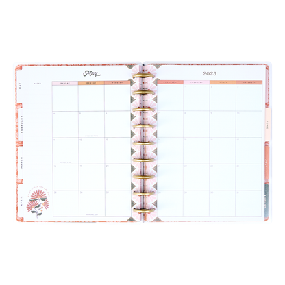 2025 Desert Rose Planner - Classic Horizontal Layout - 12 Months