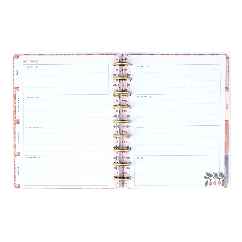 2025 Desert Rose Planner - Classic Horizontal Layout - 12 Months