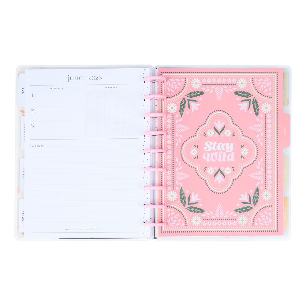 2025 Western Wildflower Planner - Classic Vertical Layout - 12 Months