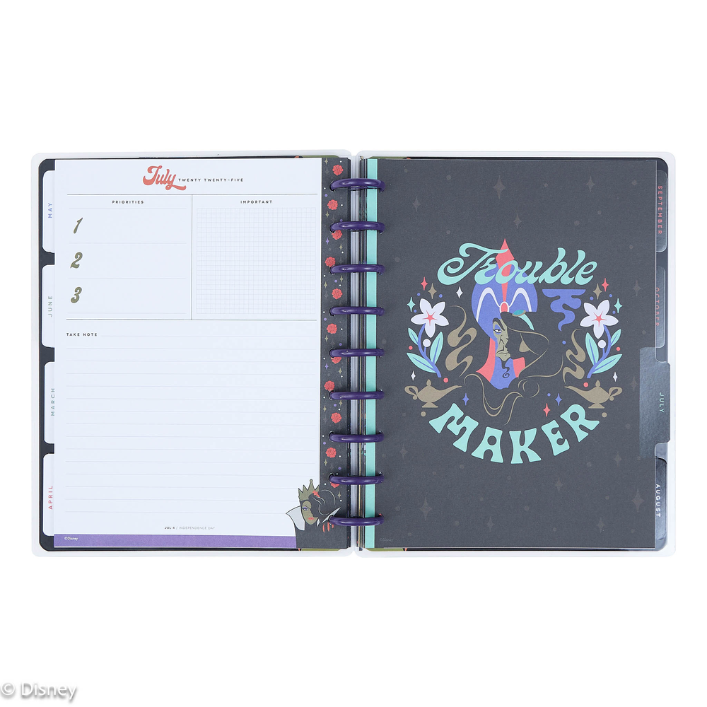 2025 Disney Snow White vs. The Evil Queen Planner - Classic Vertical Layout - 12 Months