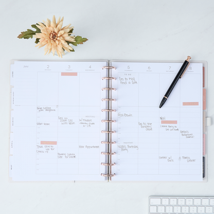 2025 Work + Life Ivory Planner - Big Hourly Layout - 12 Months