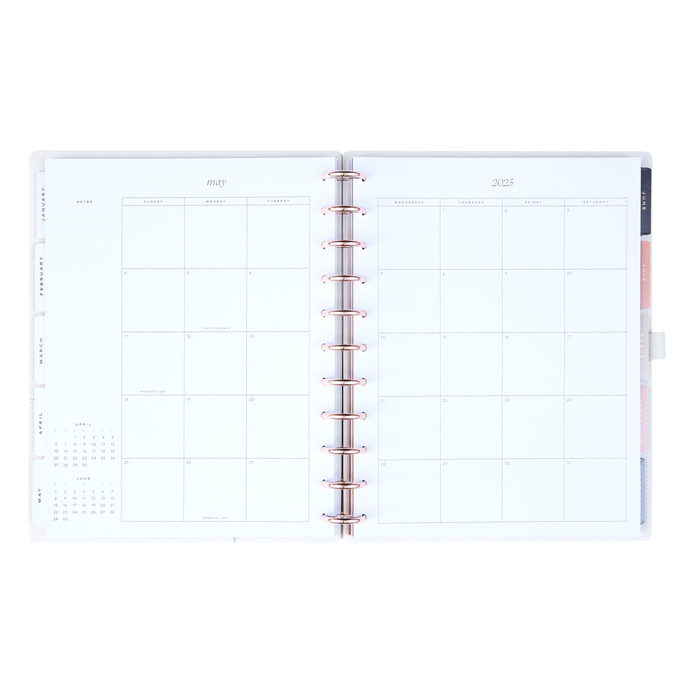 2025 Work + Life Ivory Planner - Big Hourly Layout - 12 Months