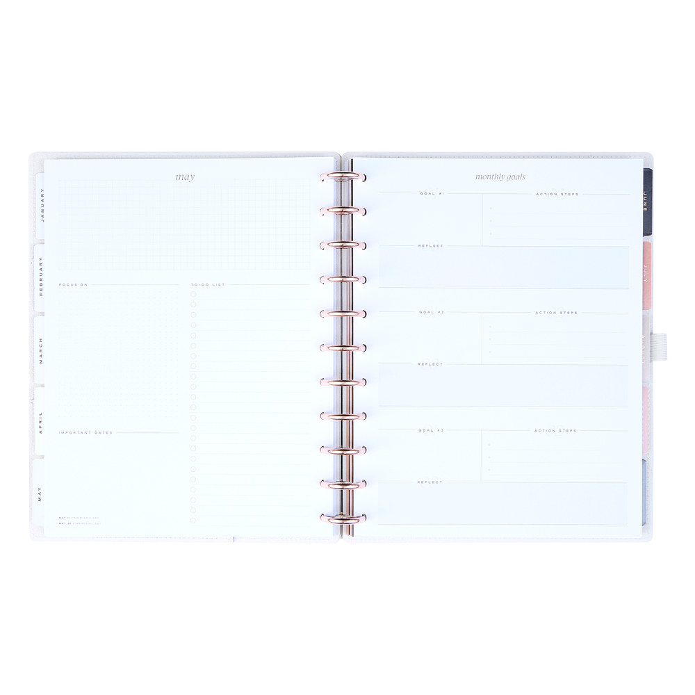 2025 Work + Life Ivory Planner - Big Hourly Layout - 12 Months