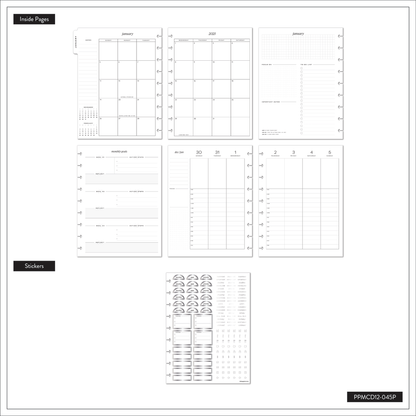 2025 Work + Life Onyx Planner - Classic Hourly Layout - 12 Months