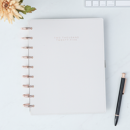 2025 Work + Life Ivory Planner - Classic Hourly Layout - 12 Months