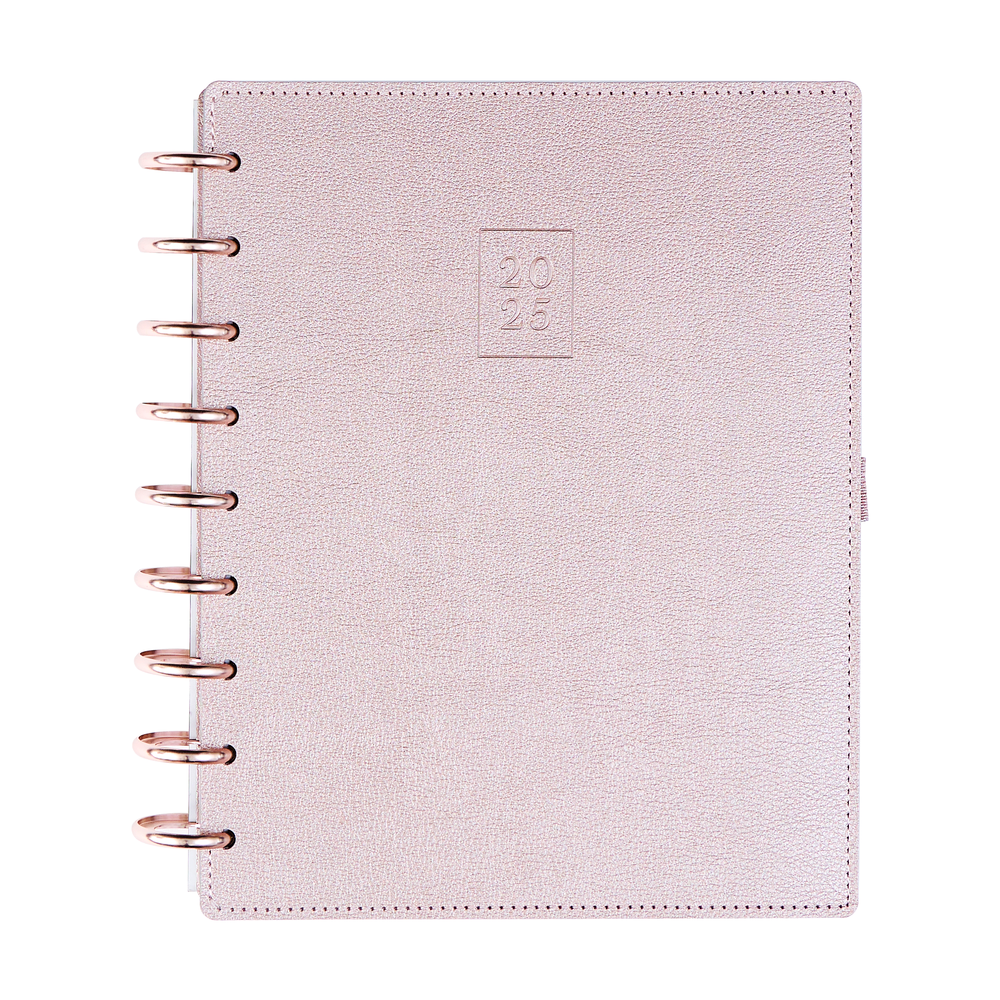 2025 Work + Life Rose Gold Planner - Classic Hourly Layout - 12 Months