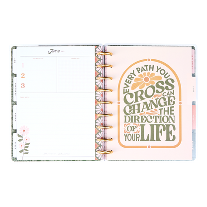 2025 DELUXE Desert Rose Planner - Classic Dashboard Layout - 12 Months