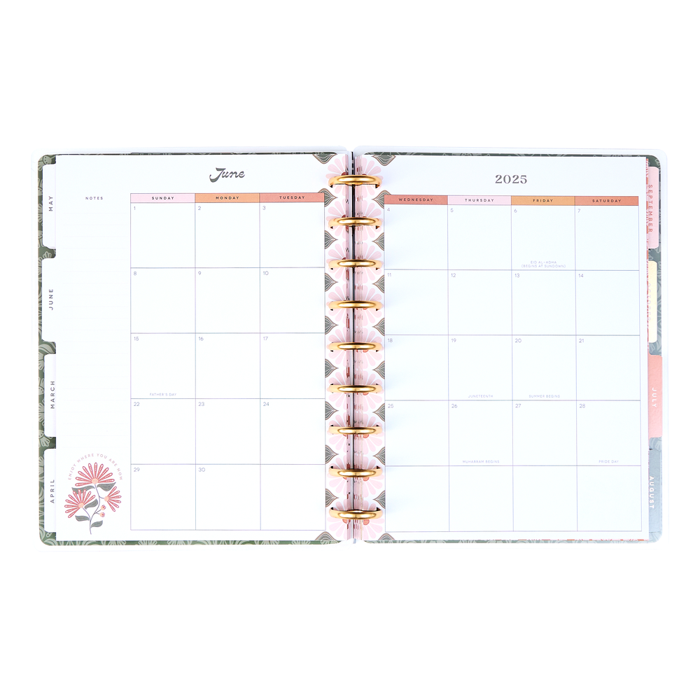 2025 DELUXE Desert Rose Planner - Classic Dashboard Layout - 12 Months