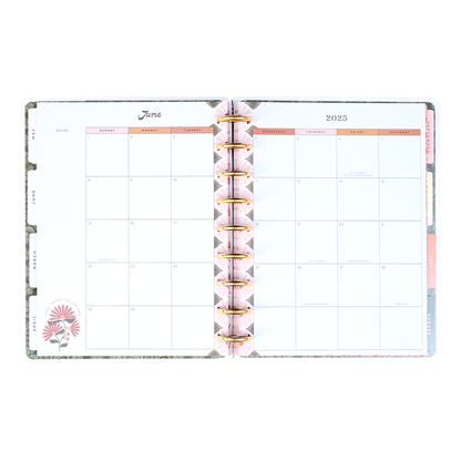 2025 DELUXE Desert Rose Planner - Classic Dashboard Layout - 12 Months