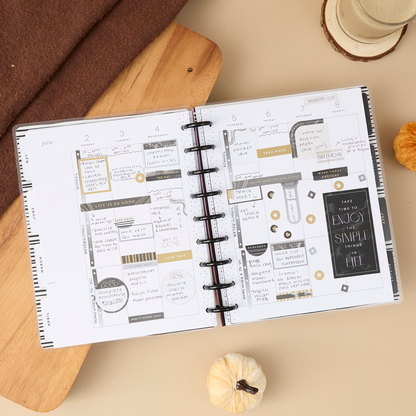 2025 DELUXE Modern Impressions Planner - Classic Vertical Layout - 12 Months