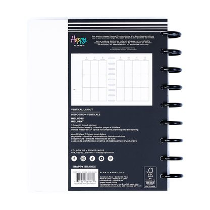 2025 DELUXE Modern Impressions Planner - Classic Vertical Layout - 12 Months