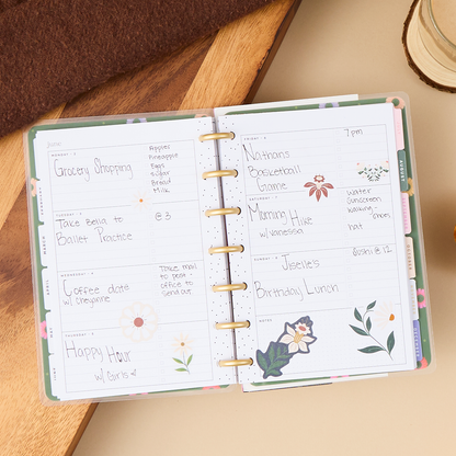 2025 Folk & Flora Planner - Mini Horizontal Layout - 12 Months