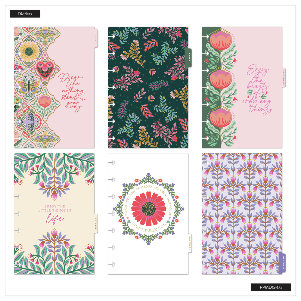 2025 Folk & Flora Planner - Mini Horizontal Layout - 12 Months