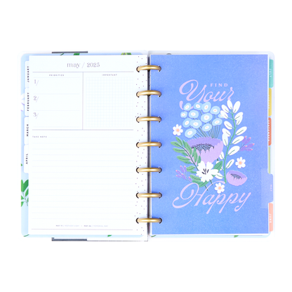 2025 Brilliant Blooms Planner - Mini Vertical Layout - 12 Months