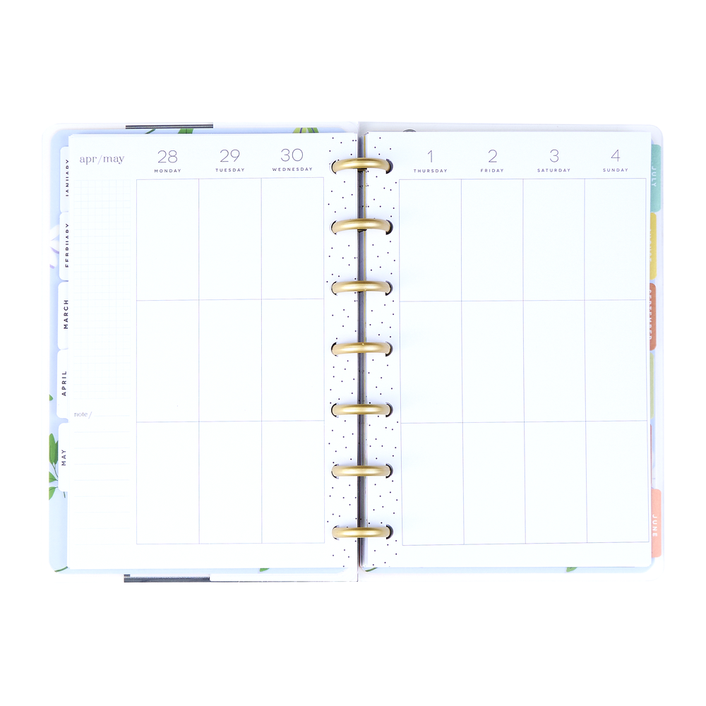 2025 Brilliant Blooms Planner - Mini Vertical Layout - 12 Months