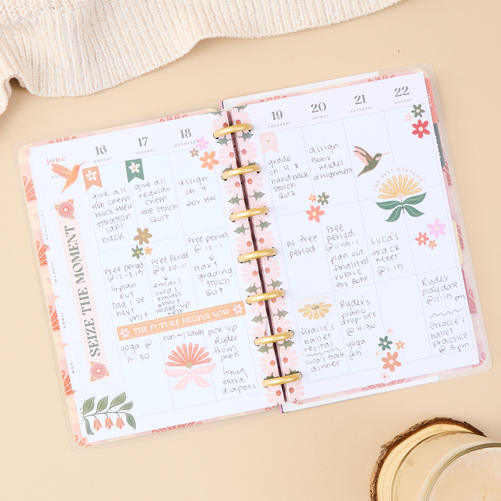 2025 Desert Rose Planner - Mini Vertical Layout - 12 Months