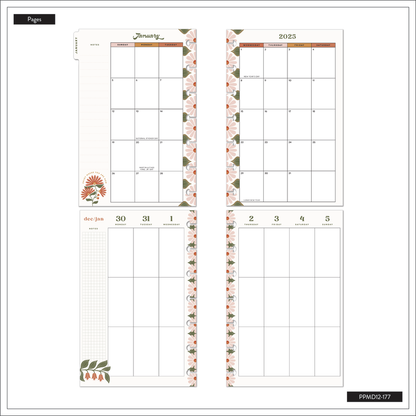 2025 Desert Rose Planner - Mini Vertical Layout - 12 Months