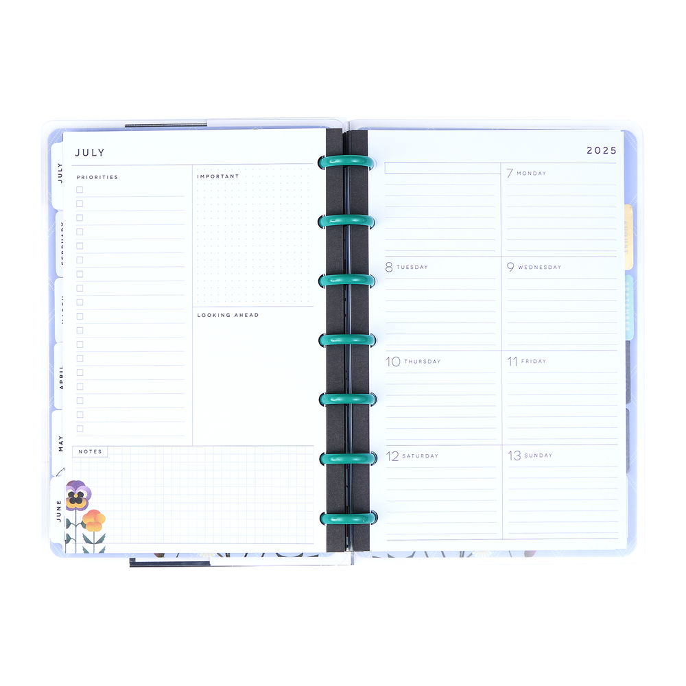 2025 Radiant Garden Planner - Mini Dashboard Layout - 12 Months