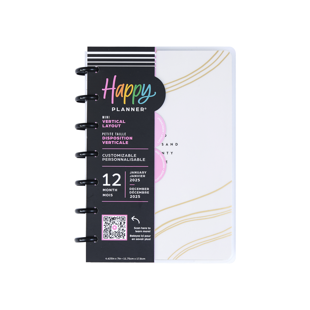 2025 Modern Impression Planner - Mini Vertical Layout - 12 Months