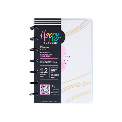 2025 Modern Impression Planner - Mini Vertical Layout - 12 Months