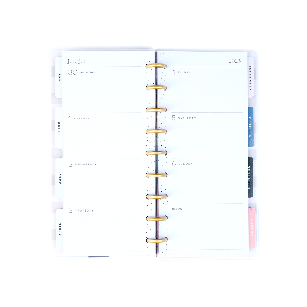 2025 Blooming Bouquet Planner - Skinny Classic Horizontal Layout - 12 Months