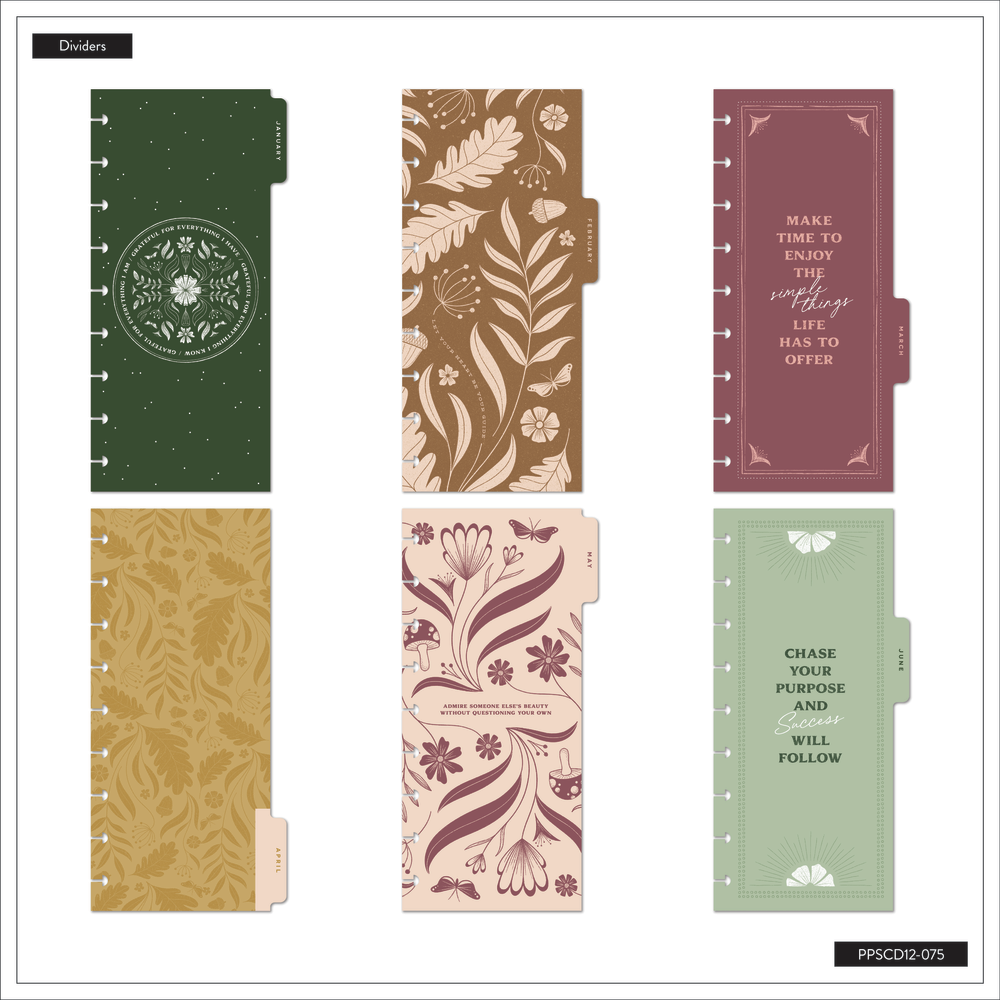 2025 Woodland Whispers Planner - Skinny Classic Horizontal Layout - 12 Months