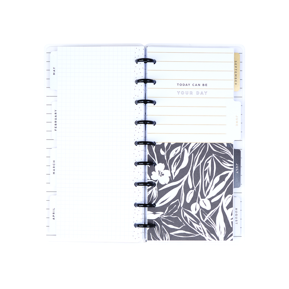 2025 Sketchy Florals Planner - Skinny Classic Horizontal Layout - 12 Months