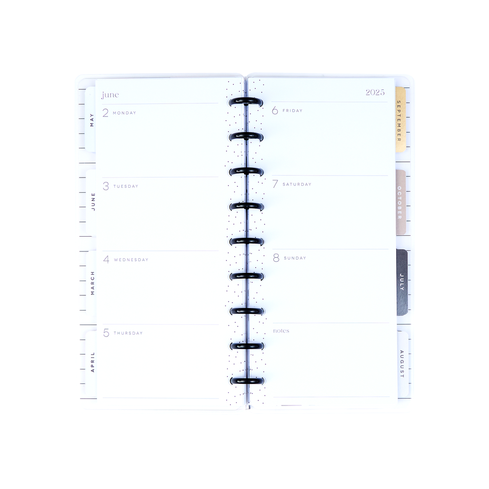 2025 Sketchy Florals Planner - Skinny Classic Horizontal Layout - 12 Months