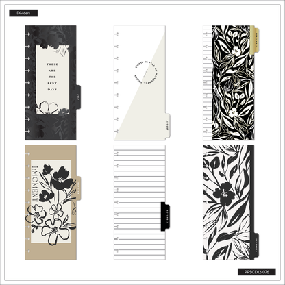 2025 Sketchy Florals Planner - Skinny Classic Horizontal Layout - 12 Months