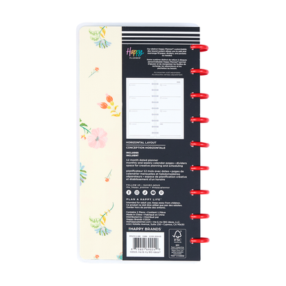 2025 Lush Linens Planner - Skinny Classic Horizontal Layout - 12 Months