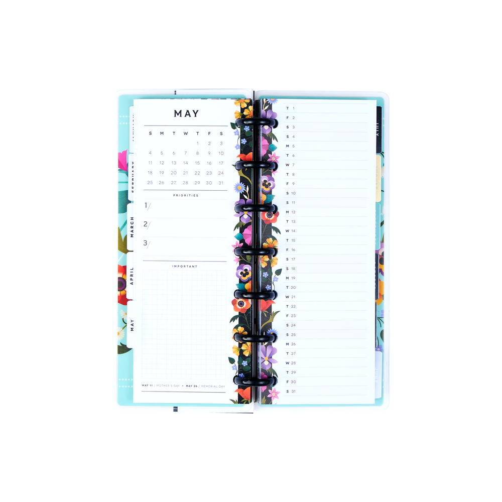 2025 Radiant Garden Planner - Skinny Mini Horizontal Layout - 12 Months