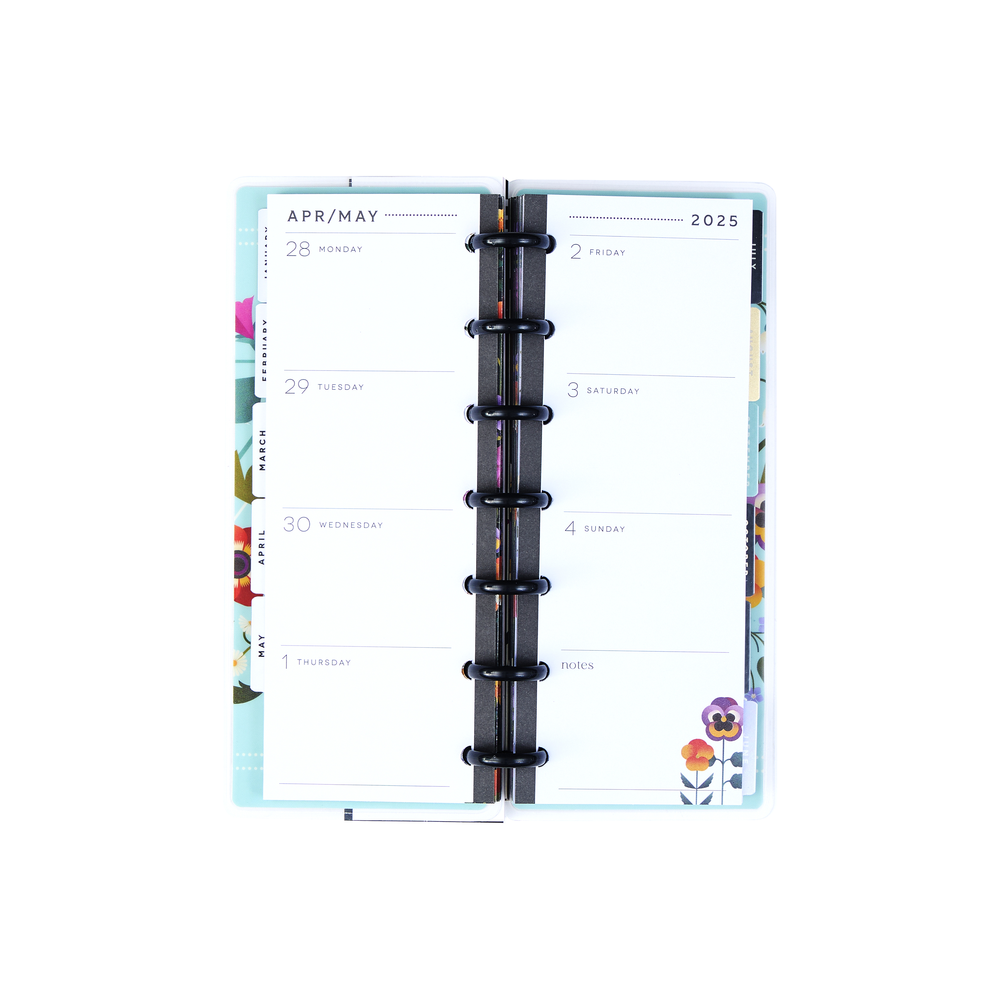 2025 Radiant Garden Planner - Skinny Mini Horizontal Layout - 12 Months