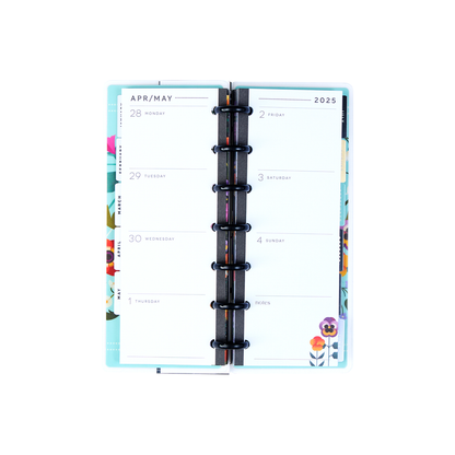 2025 Radiant Garden Planner - Skinny Mini Horizontal Layout - 12 Months