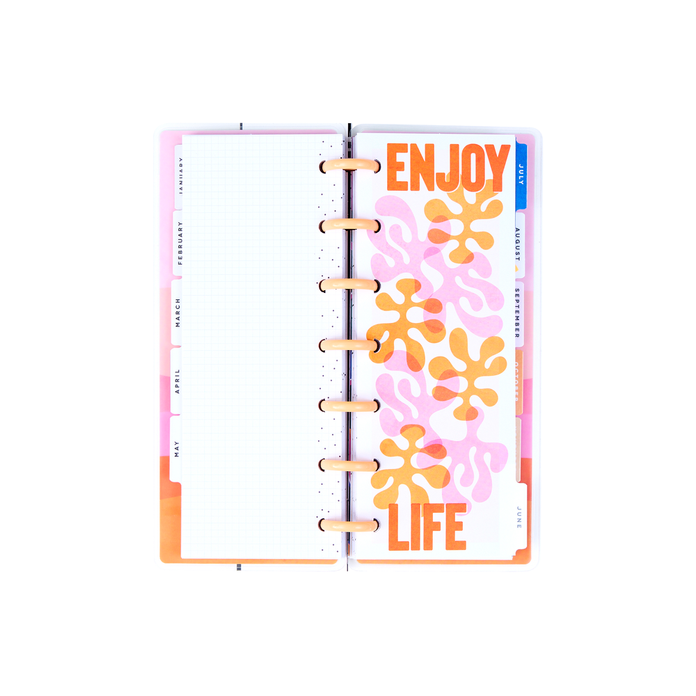 2025 Vivid Tropics Planner - Skinny Mini Horizontal Layout - 12 Months